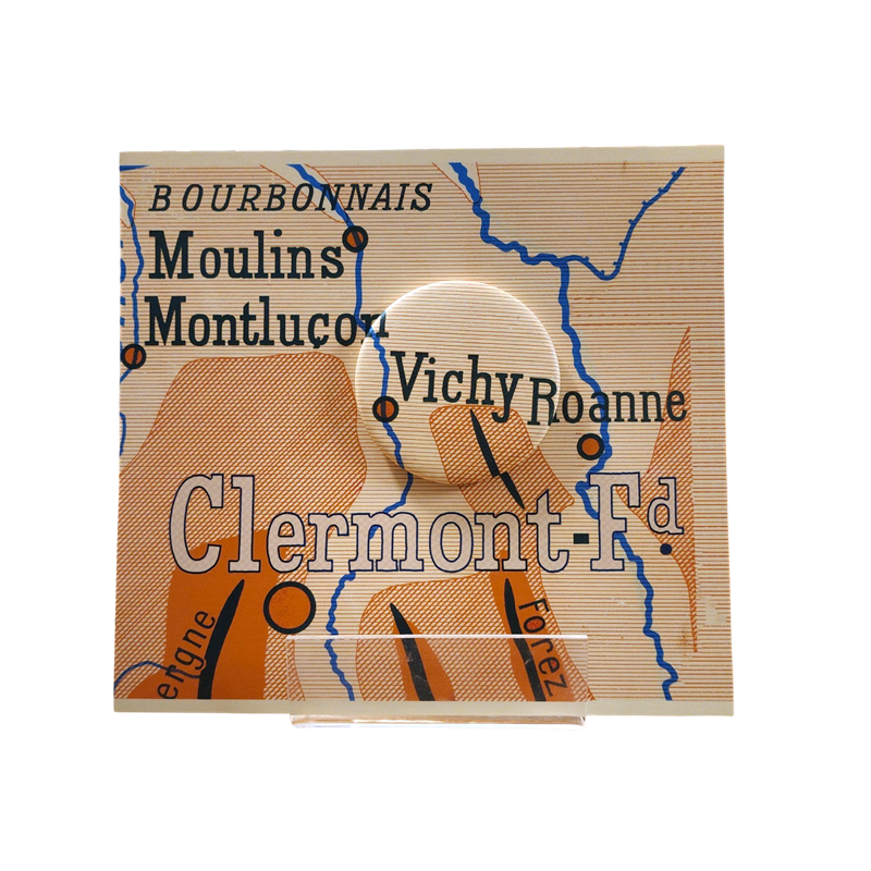 upcycling magnet badge et miroir ancienne carte geographie